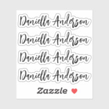 Modern kalligrafi Namnteckning Namn vinyletikett.