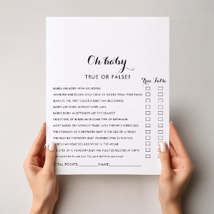 Modern kalligrafi Oh Baby Shower-spel