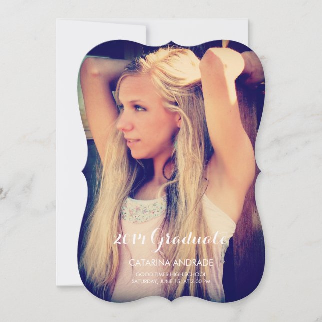 Modern kalligrafi över högskolefoto Studenten Meddelande (Framsida)