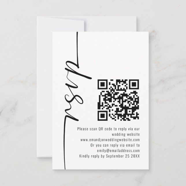Modern Kalligrafi QR-Bröllop OSA (Framsida)