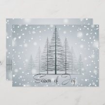 Modern kalligrafi Säsong av glädje Vinterträd