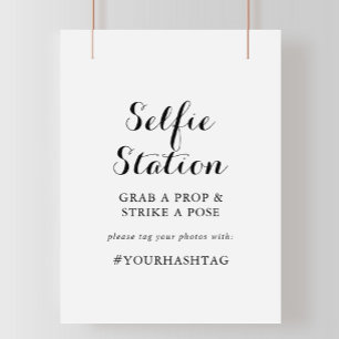 Modern kalligrafi Selfie Station skylt