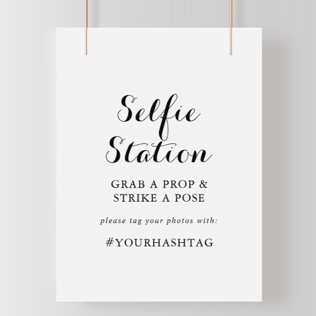 Modern kalligrafi Selfie Station skylt (Skapare uppladdad)