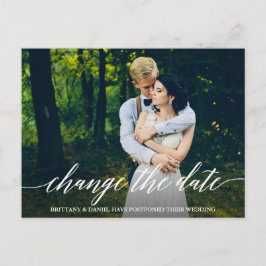 Modern kalligrafi-skript ändrar datumfoto vykort