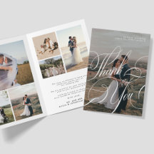 Modern kalligrafi-skript för elegant 8 foto bröllo