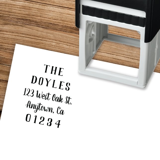 Modern Kalligrafi-skript | RETURADRESS Självfärgande Stämpel (Skapare uppladdad)