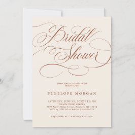 Modern kalligrafi teracotta Boho-Möhippa Inbjudningar