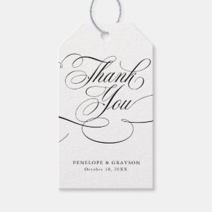 Modern kalligrafi - tidlös svart och vit bröllop presentetikett