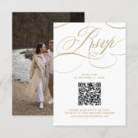 Modern kalligrafi-tidslinje utan guld QR-kod Foto