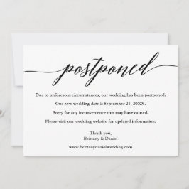 Modern kalligrafi uppskjuten ny Bröllop-datumkort Spara Datumet