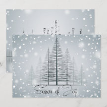 Modern Kalligrafsäsongen Joy Winter Träd