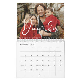 Modern kalligraphy-familjefoto 2026 kalender