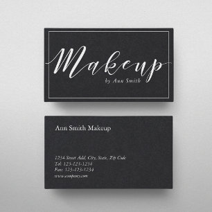 Modern Kalligraphy Makeup Artist Visitkort