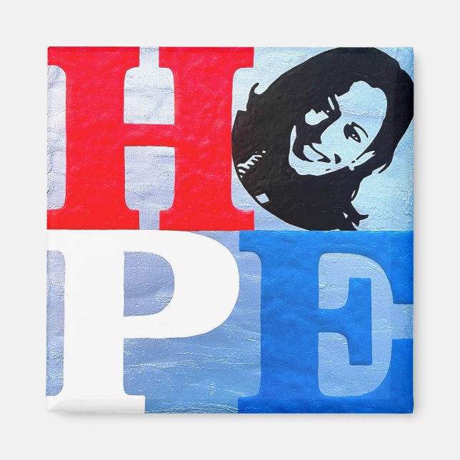 Modern Kamala Harris HOPE-designmagnet Magnet (Framsidan)