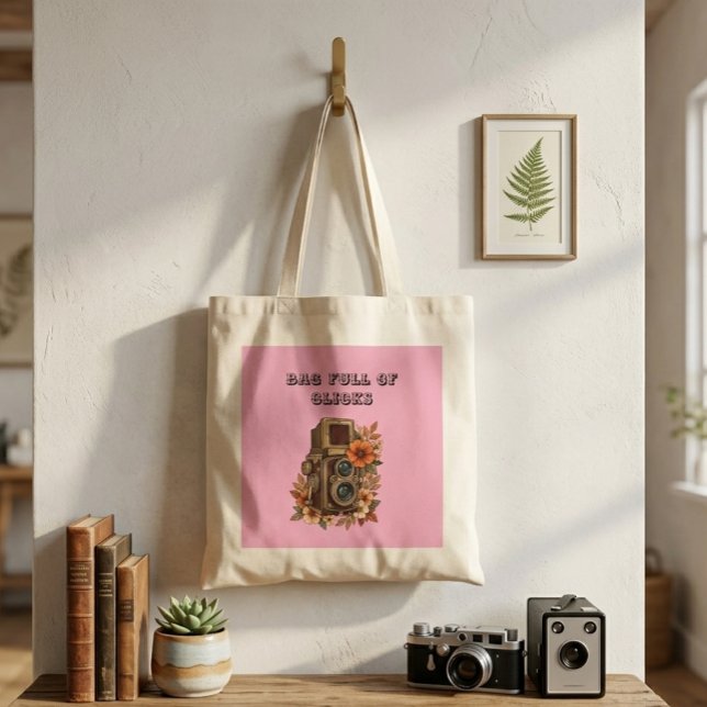 Modern Kamera Slick Minimalistisk Stil Daglig Bärn Tygkasse (Skapare uppladdad)