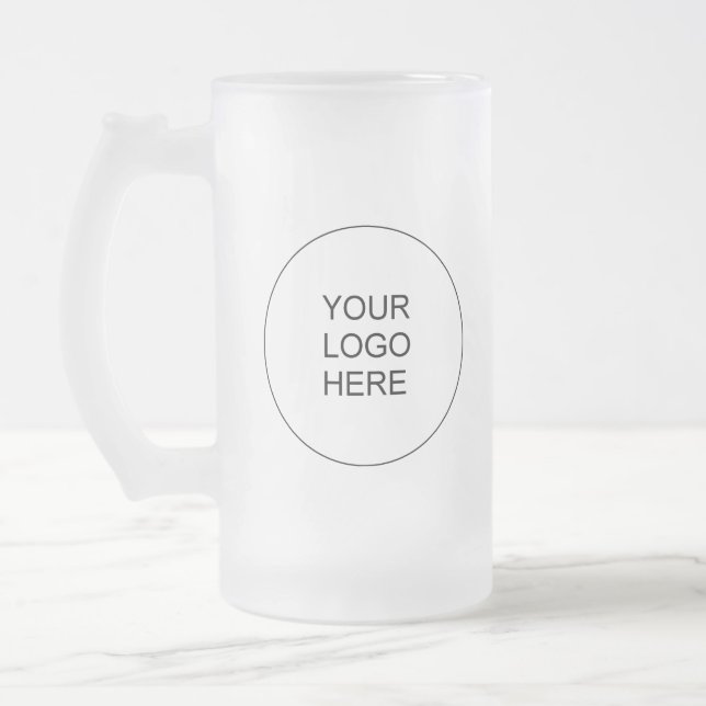 Modern Kampanj Uppladda Din Egen Logotyp till Frostat Ölglas (Vänster)
