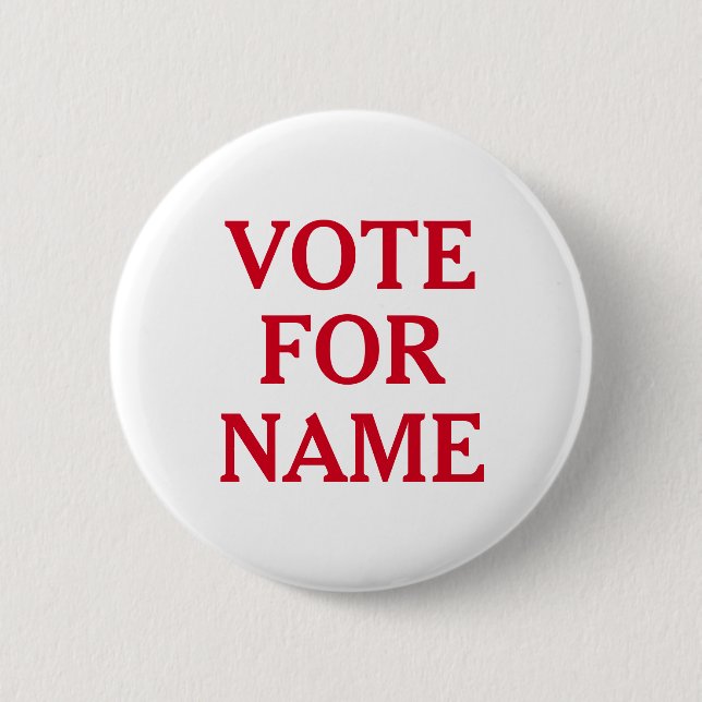 Modern Kampanj-växel - Röd och vit Knapp (Framsida)