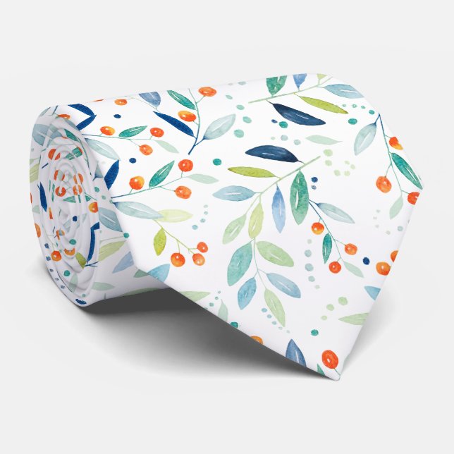 Modern känslig botaniska illustration av Mönster Slips (Rullad)