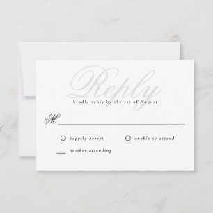 Modern Kant Elegant - minimalt Monogram Bröllop OSA Kort