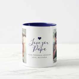 Modern "Kära pappa" 2-foto Mugg