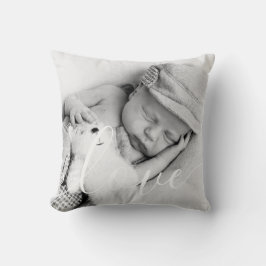 Modern Kärlek Baby-fotot i skript Kudde