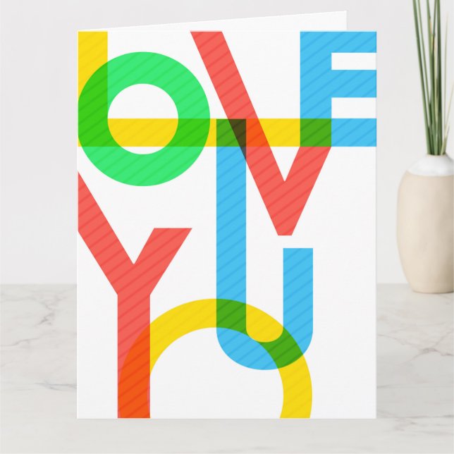 Modern kärlek dig valentines day för typografi | kort (Framsida)