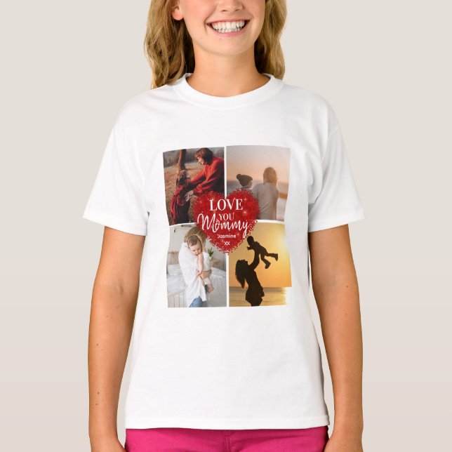 Modern Kärlek - du Mamma/Mamma/annan fotosamling T Shirt (Framsida)