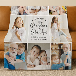 Modern kärlek Du mormor och morfar/Andra 8-foto Fleecefilt