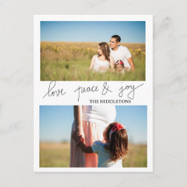 Modern kärlek fred och glädje semester två foto helg vykort