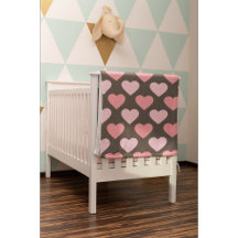 Modern Kärlek Heart Mönster Baby Blanket