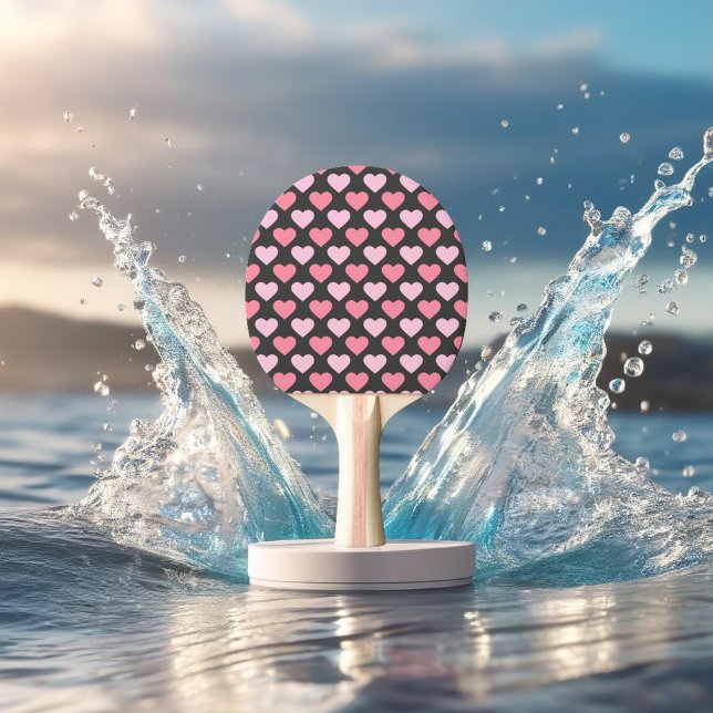 Modern Kärlek Heart Mönster Pingisracket (Skapare uppladdad)
