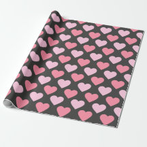 Modern Kärlek Heart Mönster Wrapping Papper