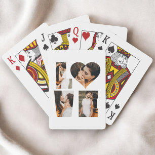 Modern KÄRLEK Heart Photo Instagram Alla hjärtans  Casinokort