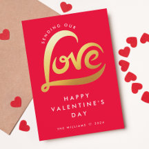 Modern Kärlek Heart Valentines day Photo
