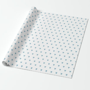 Modern kärlek hjärta babyblått vattenfärg presentpapper