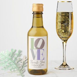 Modern Kärlek Personligt bröllp-förmån Vinetikett