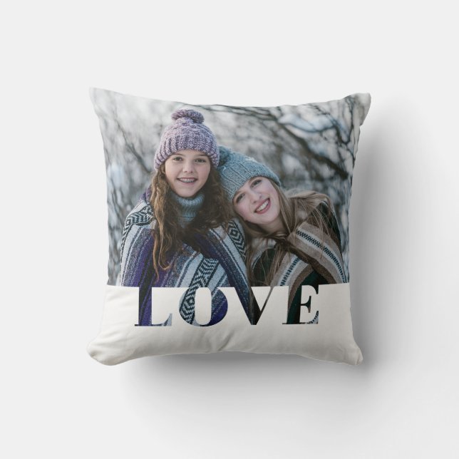 Modern Kärlek Photo Dekorativ kudde (Framsida)