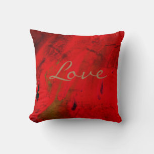 Modern Kärlek Red Lila Abstract Design Thunting Pi Kudde
