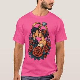 Modern Kärlek - Romantic Bröllop par Långärmad T Shirt