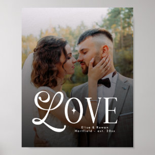 Modern kärlek skräddarsydd vigsel fotografering pa poster