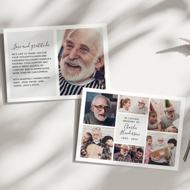 Modern Kärlek & tack 7-foto-begravning/Bereavement (Skapare uppladdad)