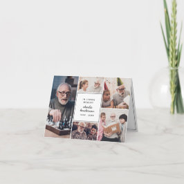 Modern kärlek & tack 7-foto begravning/sympatier kort