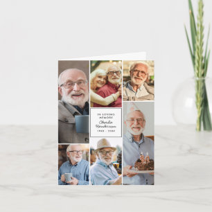Modern Kärlek & Tacksamhet 8-Foto Sorg Kondoleanse Tack Kort