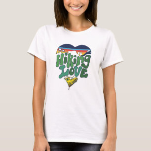 Modern kärlek vandringsäventyr berg naturälskare t shirt