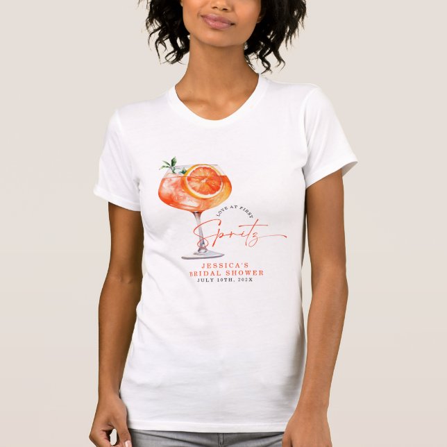 Modern Kärlek vid första Spritz-Möhippan T Shirt (Framsida)