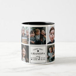 Modern Kärlek You Grandpa/Gramps/Annat 9-foto Två-Tonad Mugg