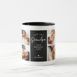 Modern Kärlek You Grandpa/other 8-Photo Collage Mugg