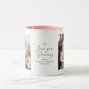 Modern "Kärlek you Granny" 2-foto Mugg