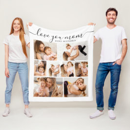 Modern Kärlek You Mamma/Morsa/Mamma 8-Photo Collag Fleecefilt