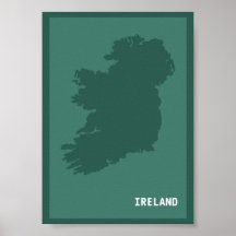 Modern Karta i Irland / Éire | Irish Emerald Isle
